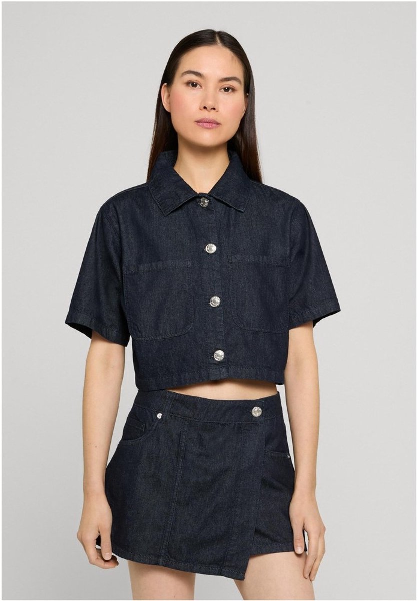 Urban Classics Cropped Light Blouse L Blauw