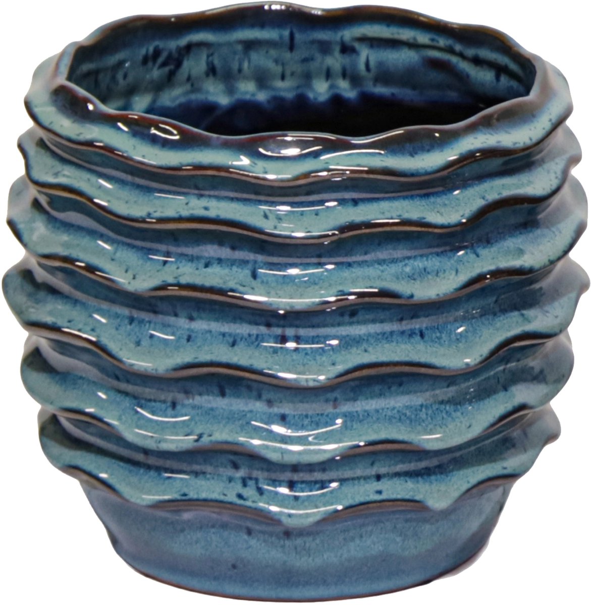 Mega Collections Pot golf boheme d23h17cm blauw