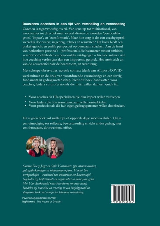Boekomslag met de titel 'Van Keukentafel naar Boardroom (en weer terug)' en twee vrouwen in gesprek.