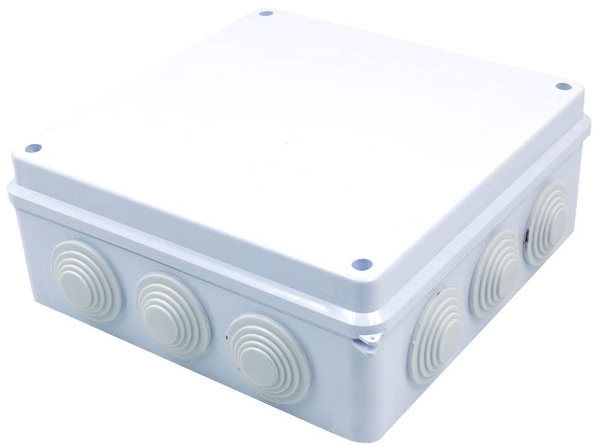 OmGoods - Dailygoody - ABS waterdichte aansluitdoos - IP65 stofdicht - weerbestendig - 200 x 200 x 80 mm - buitenkabelbehuizing - aansluitdozen - geschikt voor ...