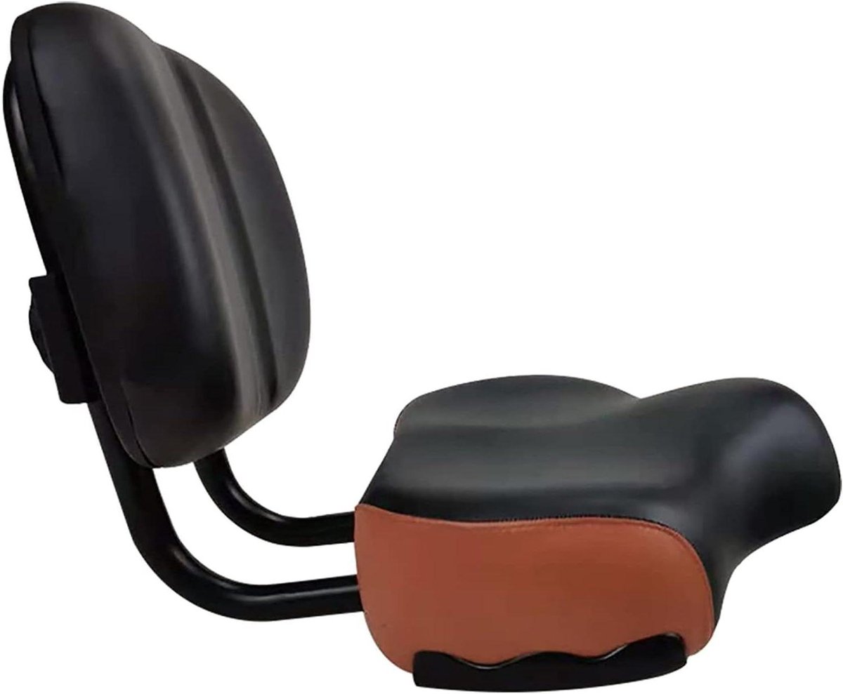 Fietszadel met rugleuning - Comfort zadel - Comfortabel fietsen - Universele pasvorm - 30x24cm zitting - Bruin