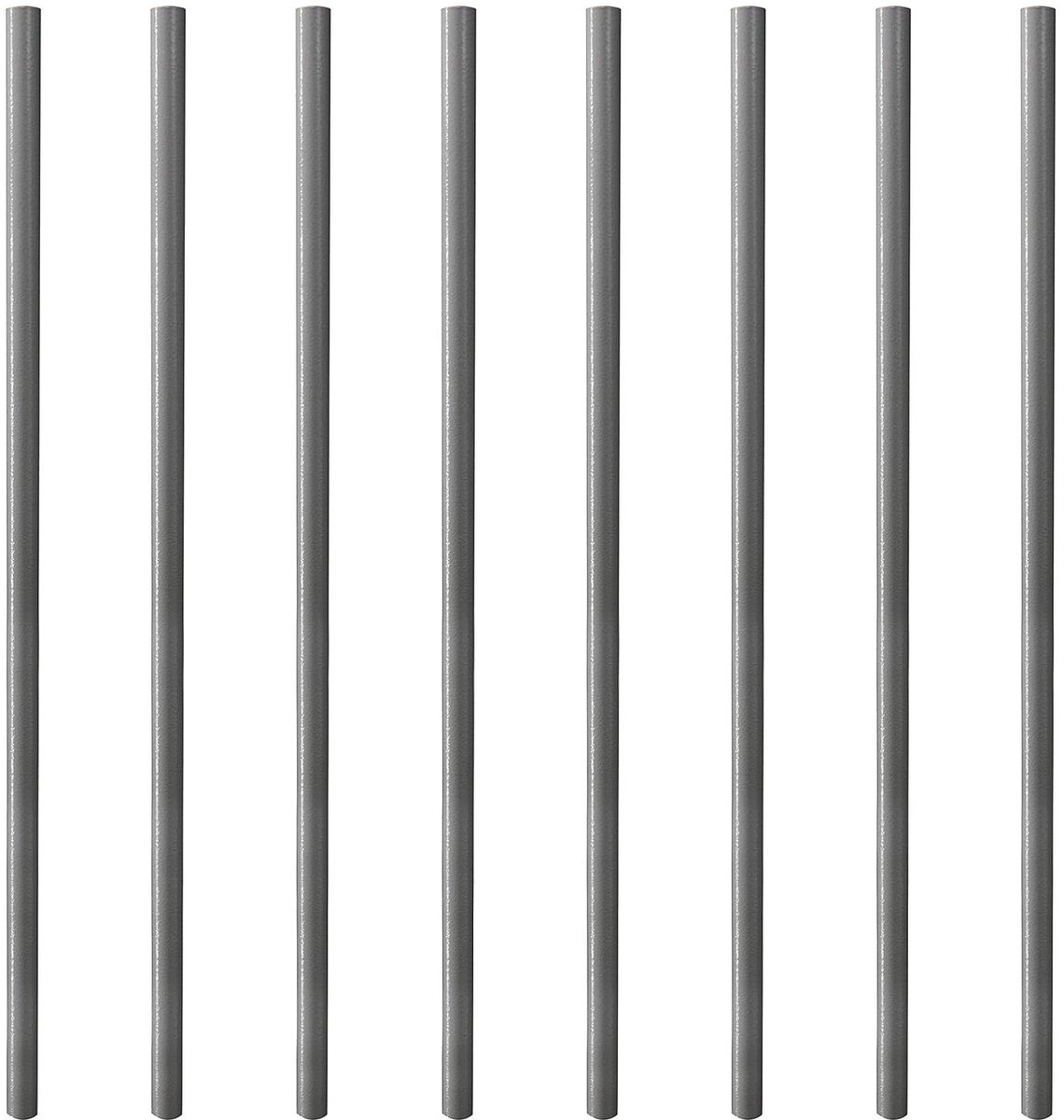 Aluminium Balusters - Ronde Spijlen - Terras Afwerking - Onderhoudsvrij Corrosiebestendig - 26 Inch 25 Stuks - Grijs