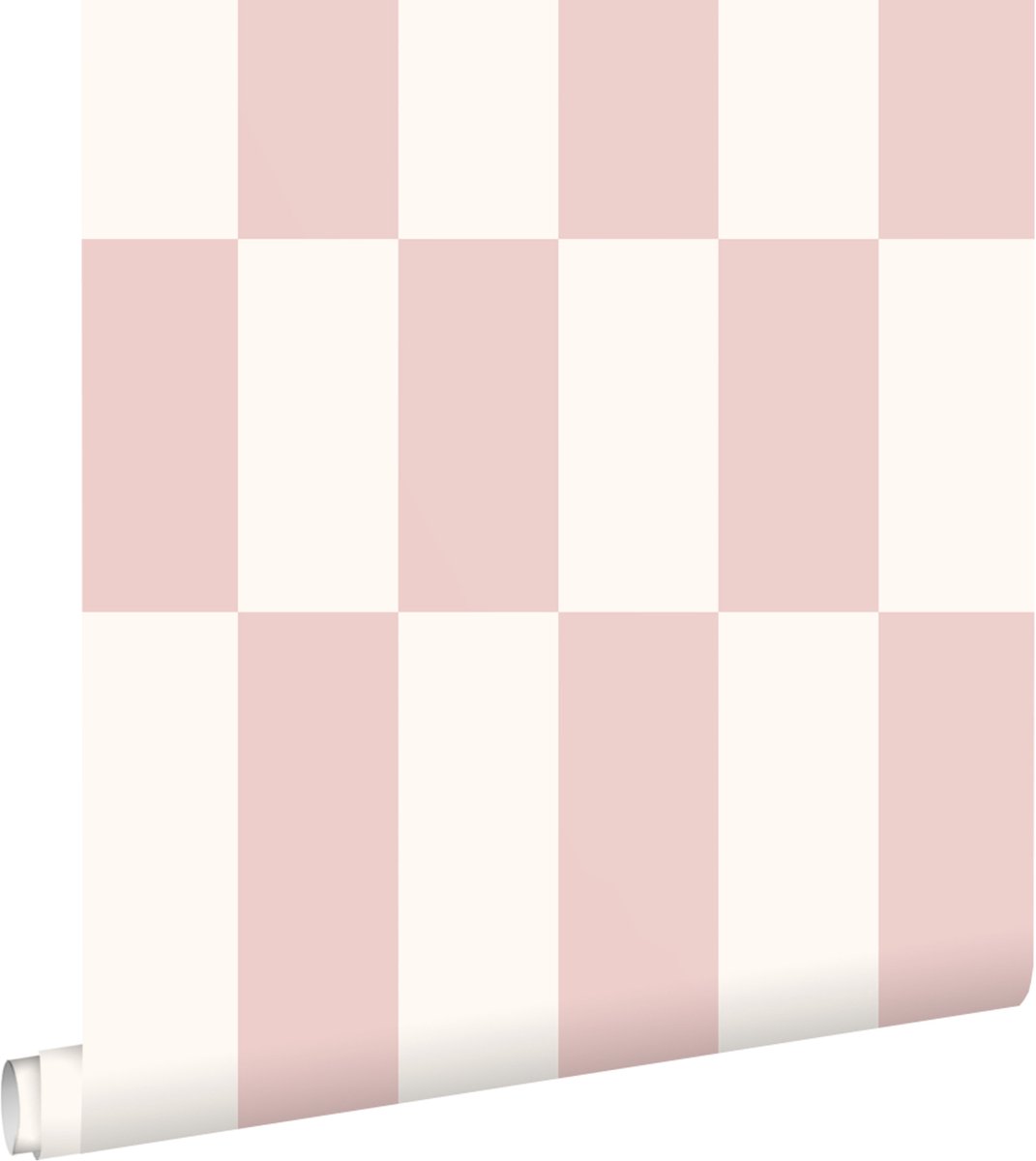ESTAhome behang strepen licht roze - 50 x 900 cm - 132149