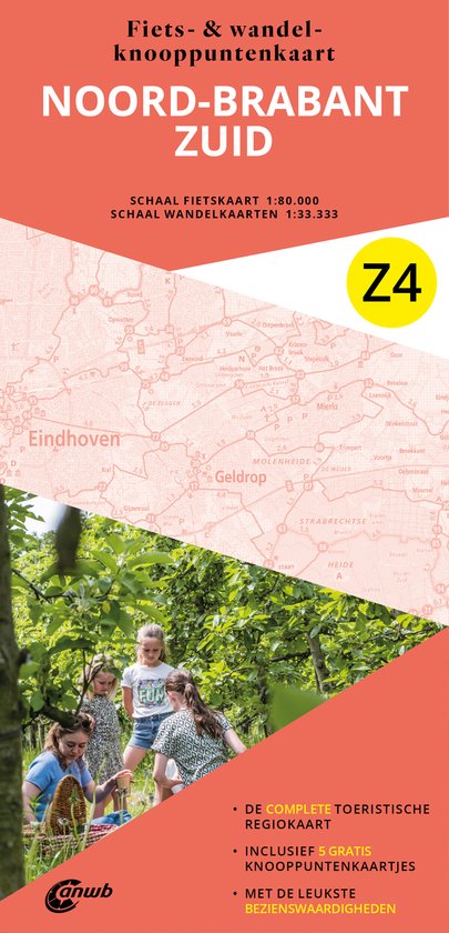 ANWB Fiets en wandelknooppuntenkaart - Z4. Noord-Brabant Zuid