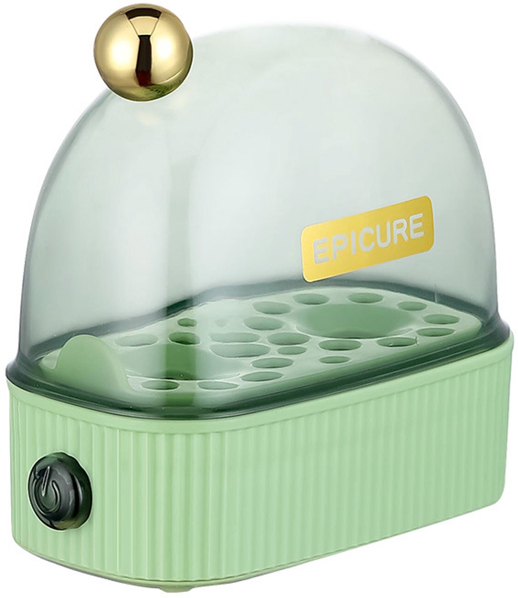 ECTEATOY® Eierkoker - Mini Elektrische Eierkoker - Eierkoker electrisch - Geschikt voor 2 eieren - Snel, Draagbaar & Automatische Uitschakeling - Voor Keuken & Studentenkamer - Groen