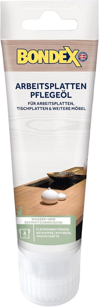 Bondex Werkblad Houtolie, kleurloos, 100 ml, natuurlijke houtolie voor tafels en meubels, werkbladolie voor houtbescherming, onderhoudsolie