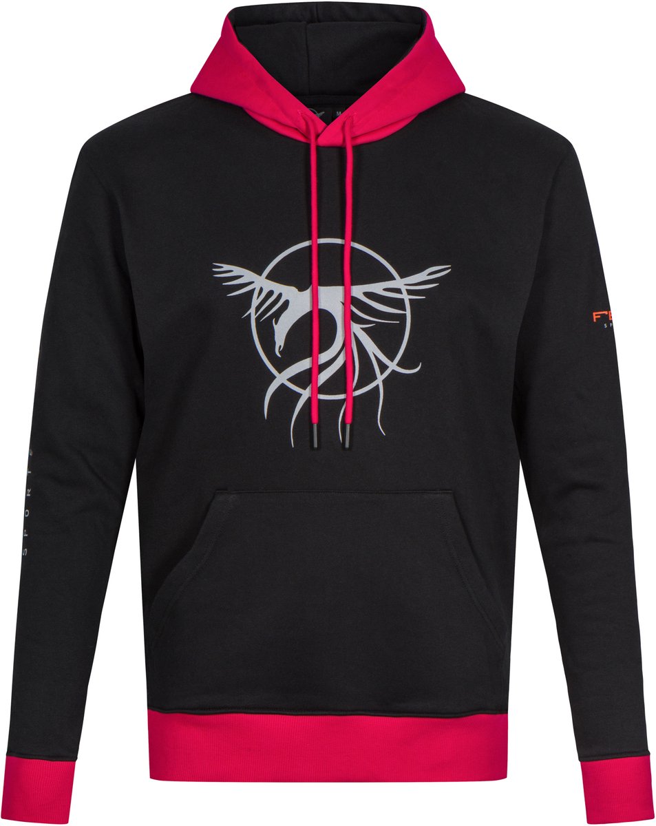 Feniks sportswear - Hoodie zwart/roze - fitness - streetwear- feniks - XL