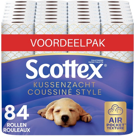 Scottex toiletpapier - Kussenzacht Design wc papier - 84 rollen