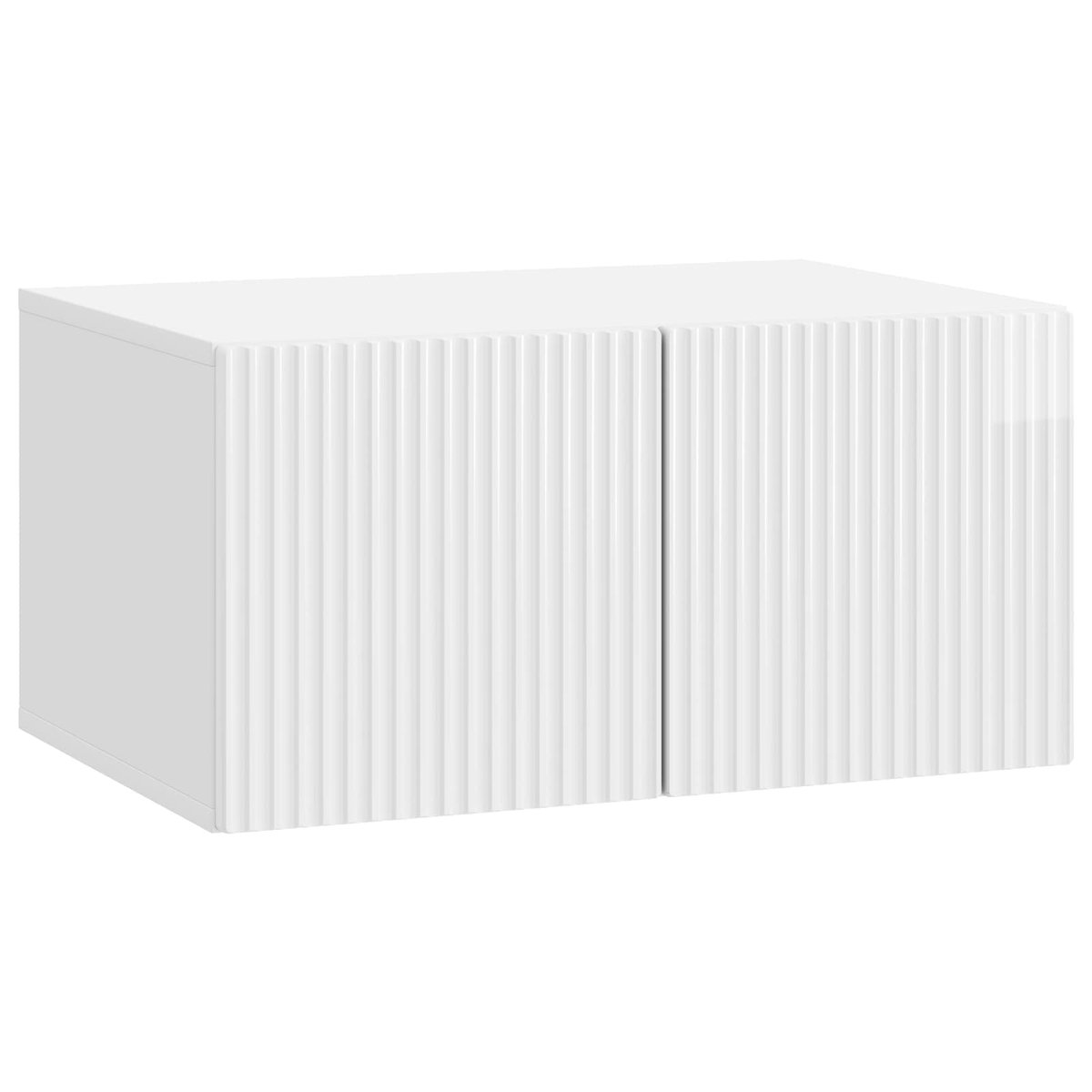 vidaXL - Wandmontage - TV-kast - Hoogglans - Wit - 59,5 - x - 41 - x - 30 - cm