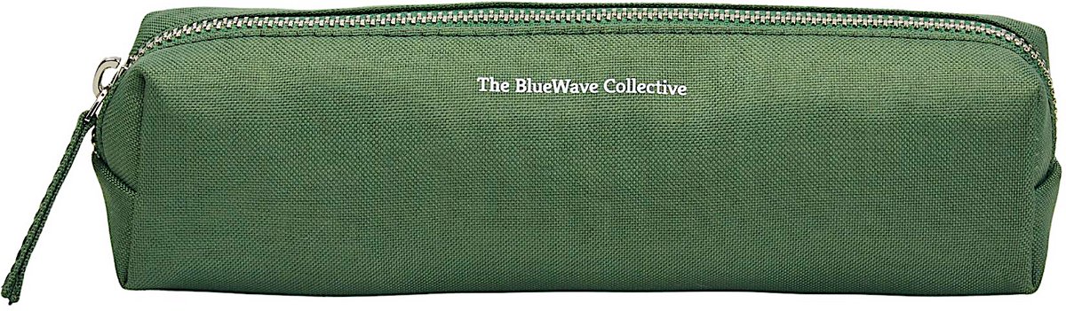 Etui Pennenzak – School & Werk – Volwassenen, Jongens & Meisjes – Duurzaam Gerecycled Materiaal – Olijfgroen – The BlueWave Collective