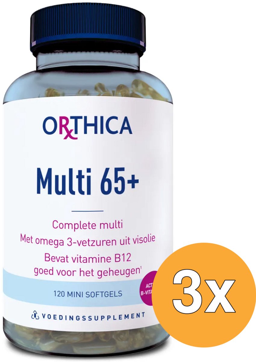 3x Orthica Multi 65+ (120 softgels)