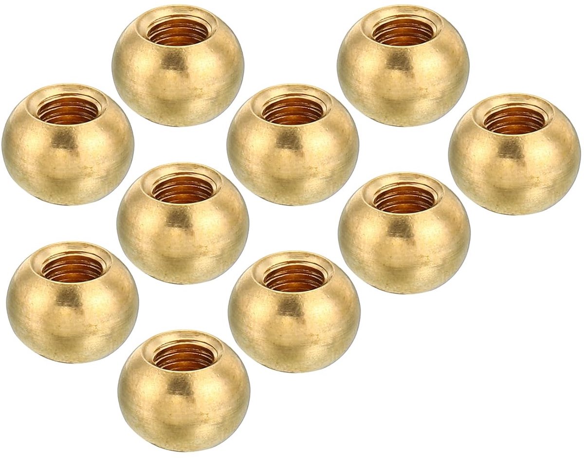 M5 x 0.8 Draad - 10pcs Caps - Moeren - Messing Bal Lamp Decoratie - Schroef Caps Moer voor Meubels en Verlichting