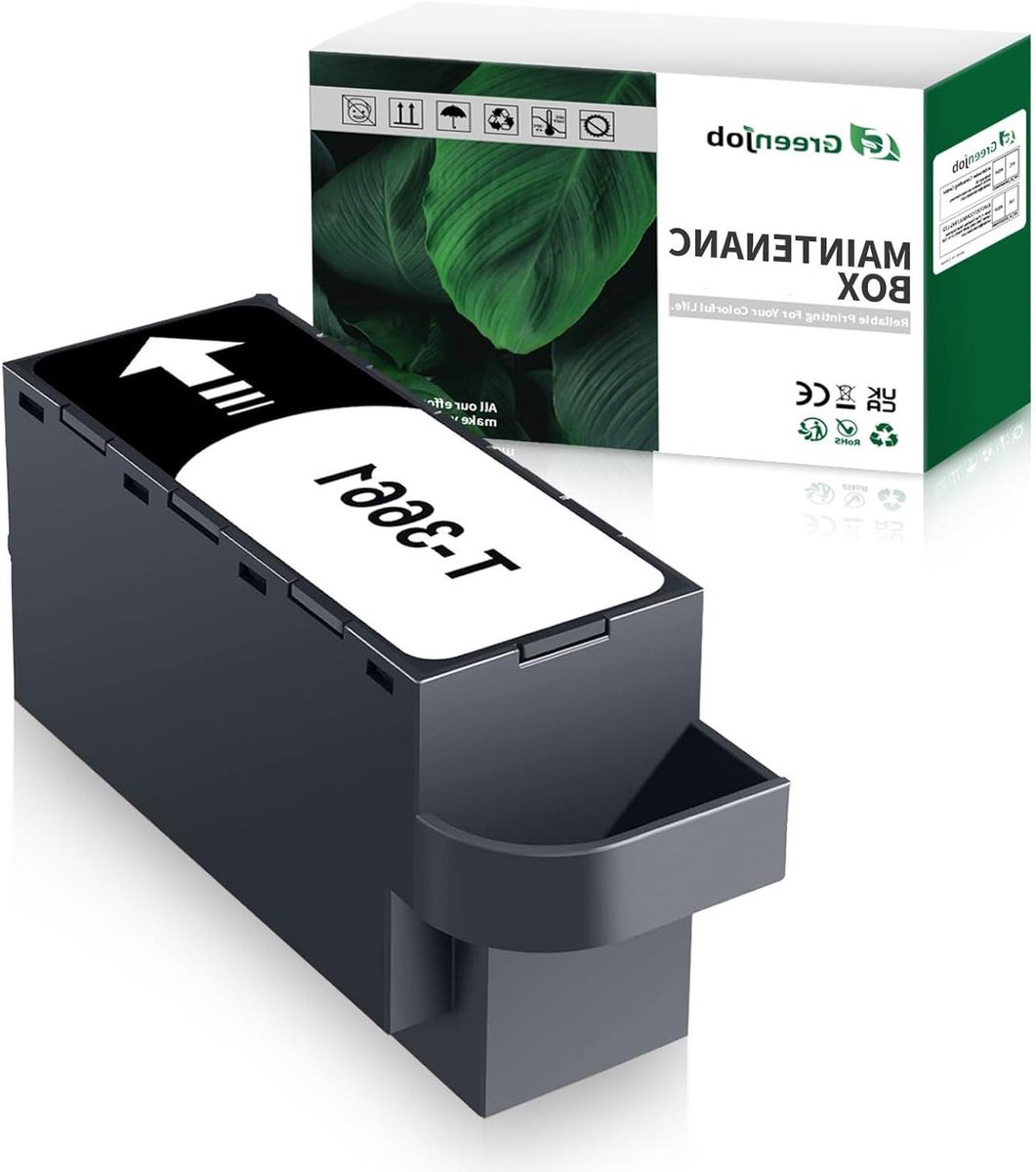 Onderhoudskist Printer - Inkt Opvangbak - Printer Onderhoud - Compatibel Met Diverse Modellen - 2 Stuks - Zwart