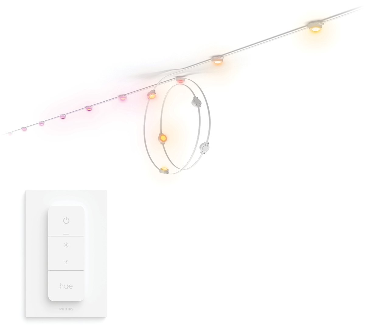 Philips Hue Festavia Lichtslinger 32 PODS - 18 meter - Wit en Gekleurd Licht - Incl. Hue Dimmer Switch - Hue White and Color Ambiance