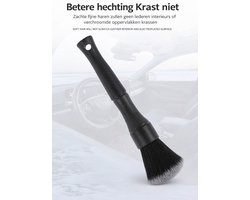 TLVX Super Zachte Professionele Auto Borstel 16cm / Detail Brush / Krasvrij Schoonmaken / Auto Detailing / Interieur / Dashboard / Exterieur / Velgen / Logo’s / Tankdop / Plastic delen / Stofvrij maken / Wasbaar / Herbruikbaar / 1 stuks