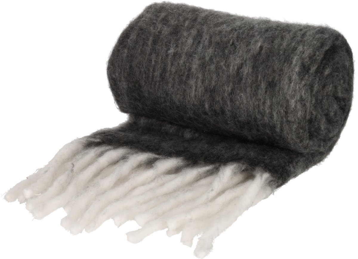 Jens Living Mohair Plaid Danny - 125 X 150cm - Antraciet - Warm en Zacht Woondeken Van Mohair Wol