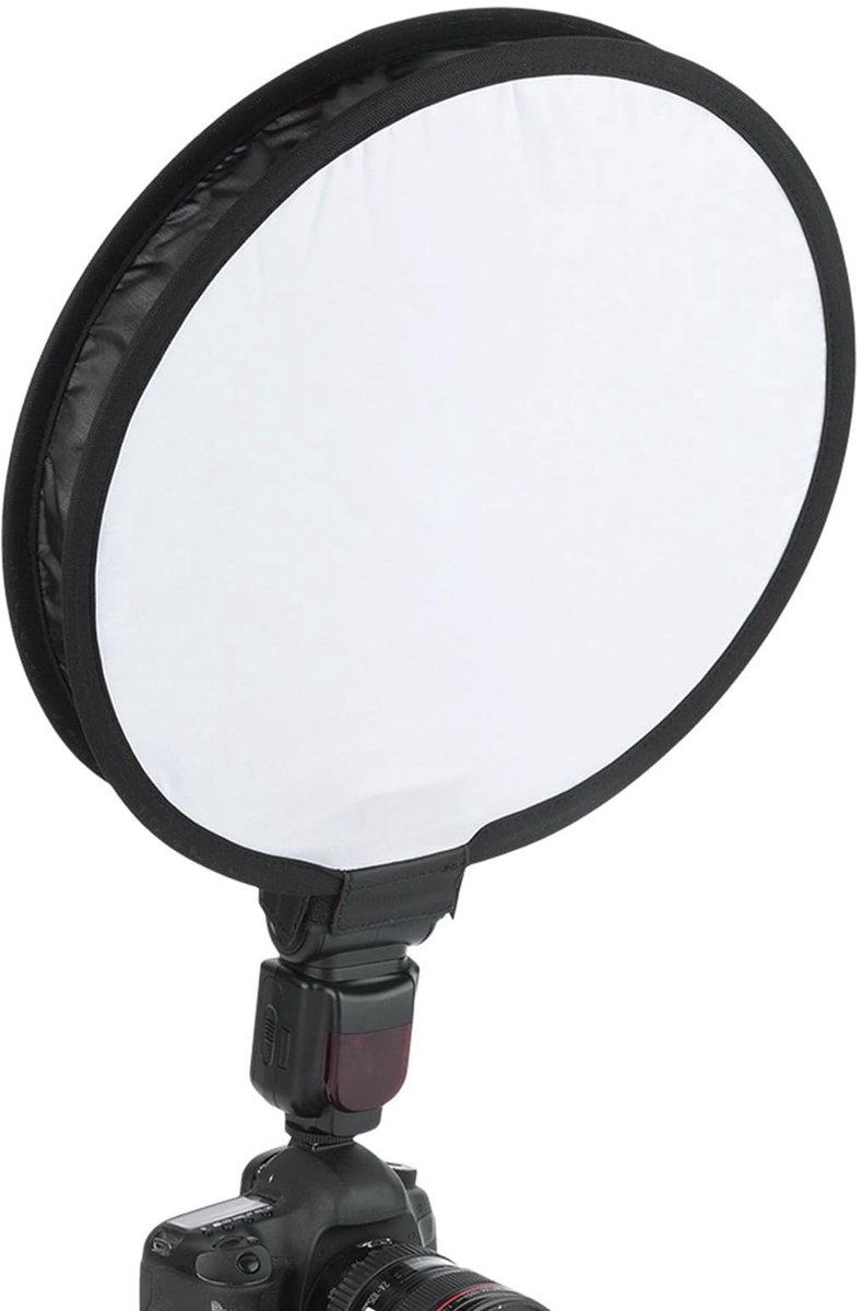 VT Goods - Draagbare Ronde Diffuser - Softbox Diffuser - Elimineert Hard Licht - 40 cm Inklapbaar - Voor Natuurlijke Foto's - Geschikt voor Camera F..