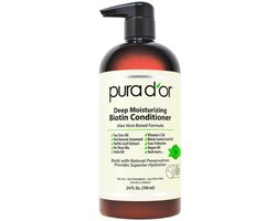 PURA D’OR Biotin Conditioner 709ML (Voordeelpack) – Hydraterende Conditioner voor Droog & Beschadigd Haar – Met Arganolie & Vitamine E