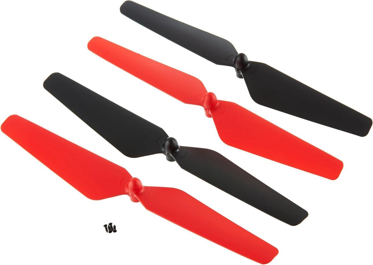 Propeller Set - Rotorbladen - Drone Onderhoud - Eendelige Constructie - 4 Stuks - Rood Zwart