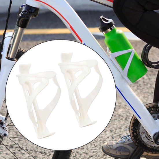 Bidonhouder Fiets - 2 stuks - Universeel Bidonhouders - Bidonhouder Racefiets - Sterke en flexibele structuur - Geschikt voor Fiets / Racefiets / Mountainbike / Kinderwagen- Flessen / Beker Houder Verstelbaar - Cadeau voor fietsliefhebbers - Wit — afbeelding 5