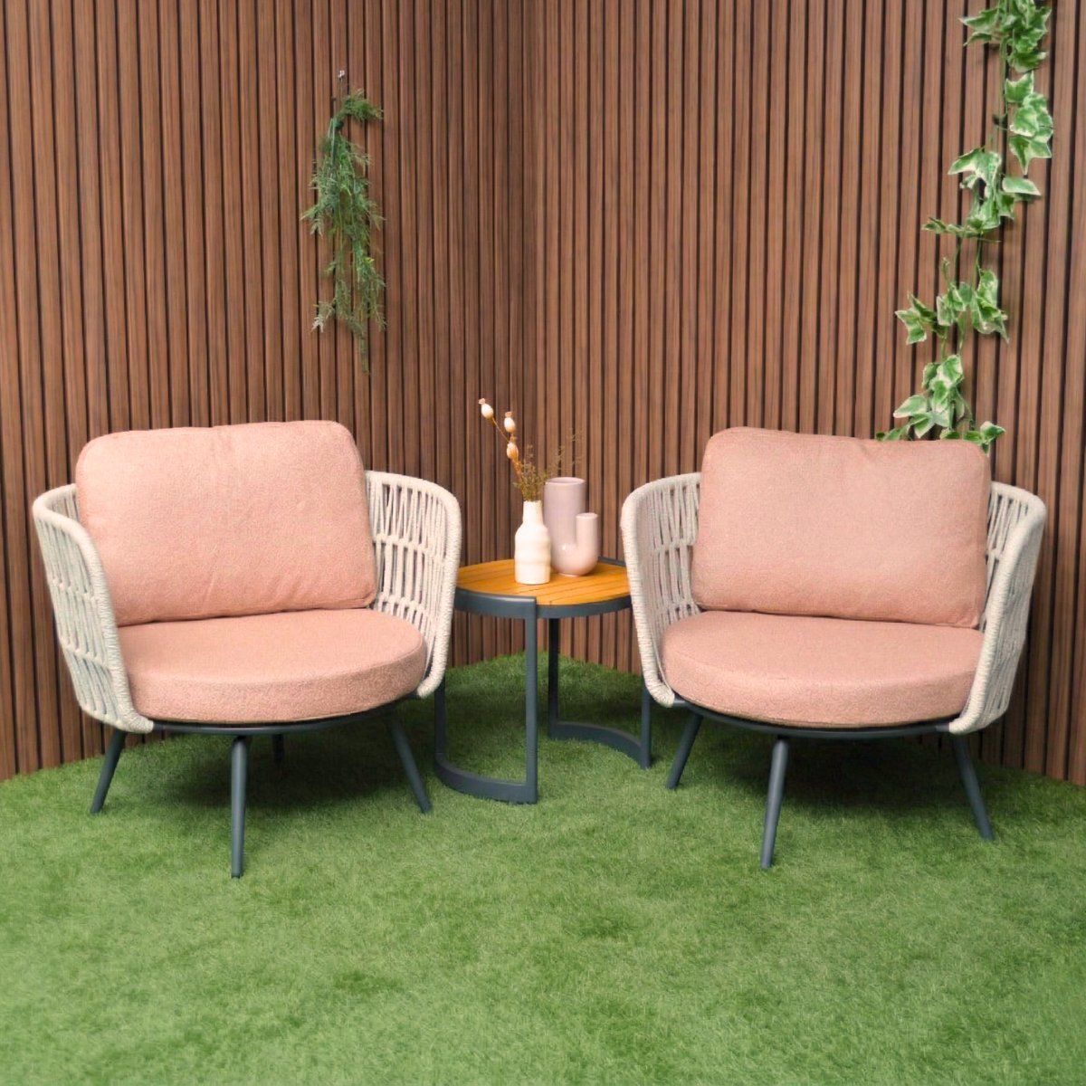 Bistroset Sophia Draaibare Relaxstoelen met tafeltje - BK531