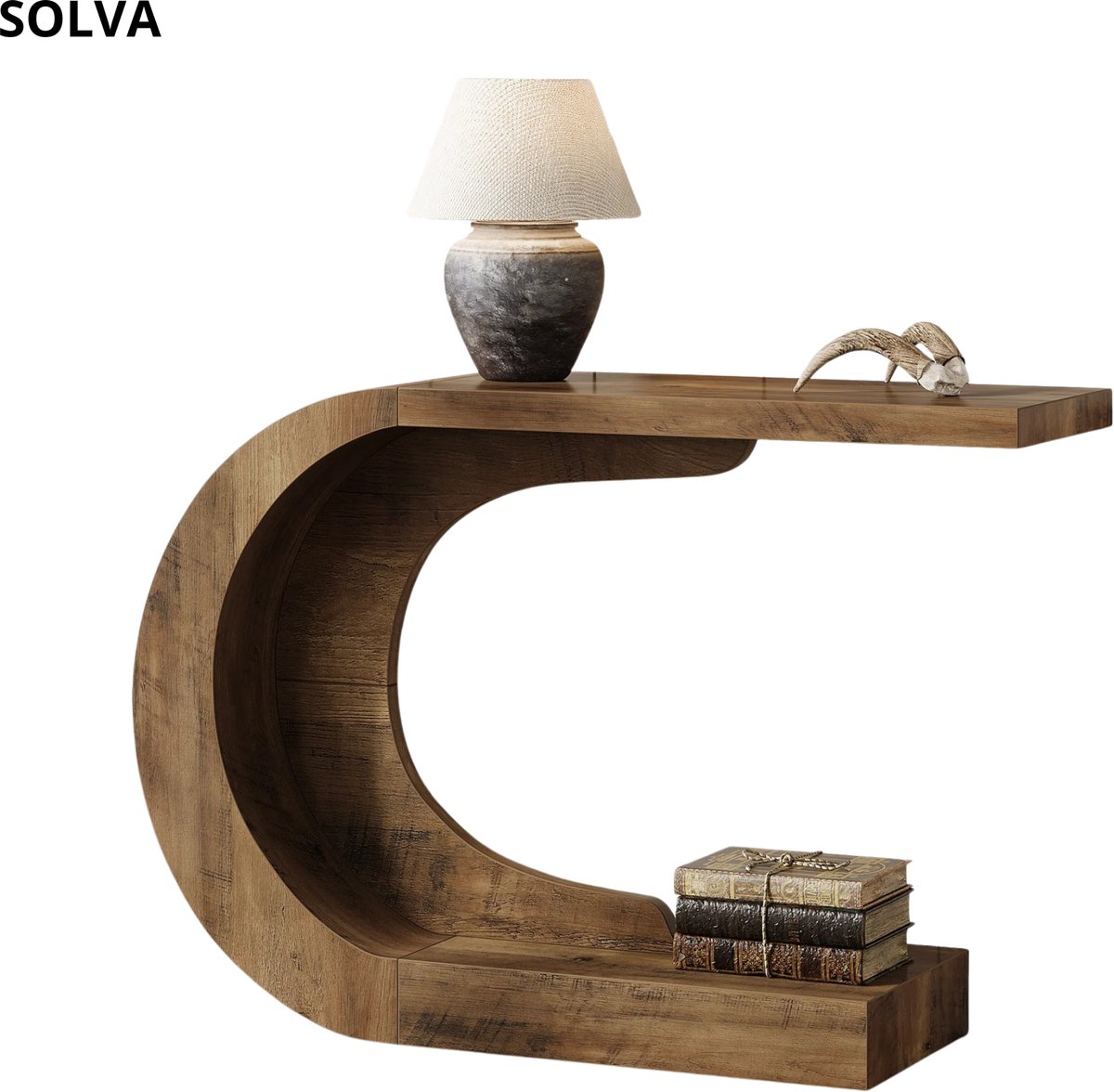 Bijzettafel - Consoletafel - Entreetafel - Salontafel - Hal - Woonkamer - C Vormig - Haltafel - Woonkamer - 110 x 35 x 75 cm