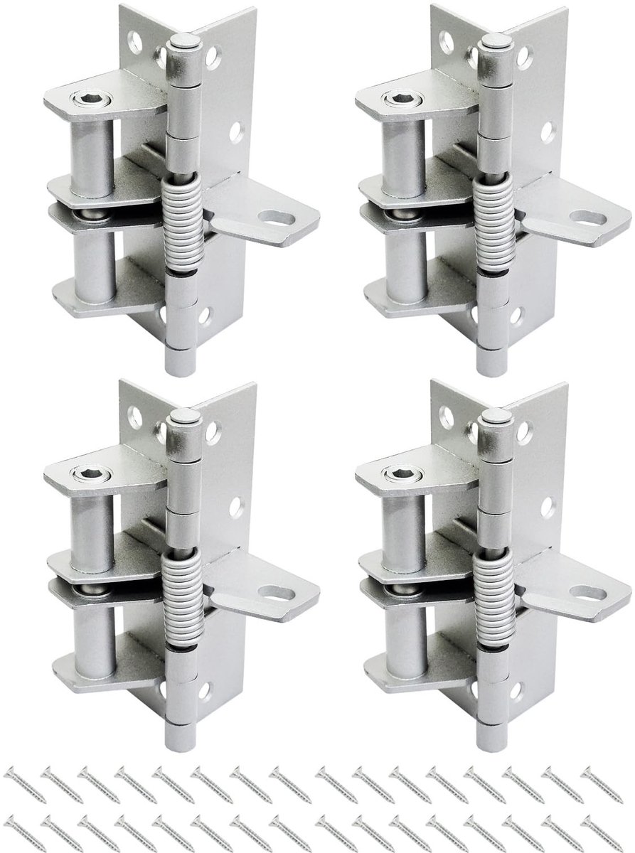 Dailygoody - Zelfsluitende Deurscharnieren - 10cm Deurscharnieren - Roestvrij staal - 4 Inch Vering Deuren - Hoogwaardige kwaliteit - Geschikt voor d