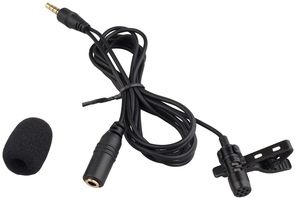 Dailygoody - Lavalier Omnidirectionele Condensatormicrofoon - Perfect voor Interviews - Compact en Lichtgewicht - Geschikt voor iPhone en Android - Pr