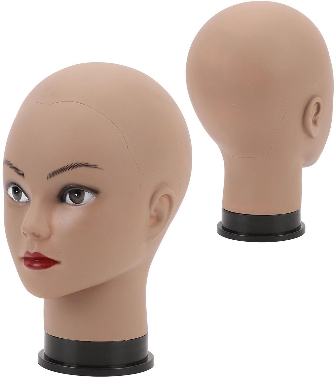 Dailygoody - Kaal Mannequinhoofd - PVC-oefenhoofd - Essentieel voor Schoonheid - Universele Interface - Voor Make-up en Haarstyling - Professioneel Hu