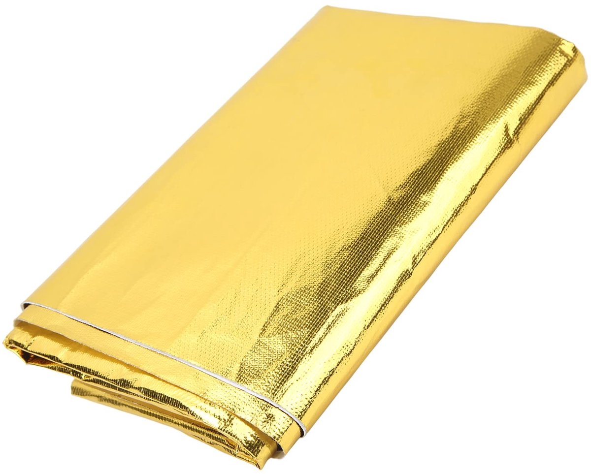 Dailygoody - Hitteschildfolie - Thermische Isolatie - Zelfklevend - Goud - Reflecterend - Geschikt voor Draden en Brandstofleidingen