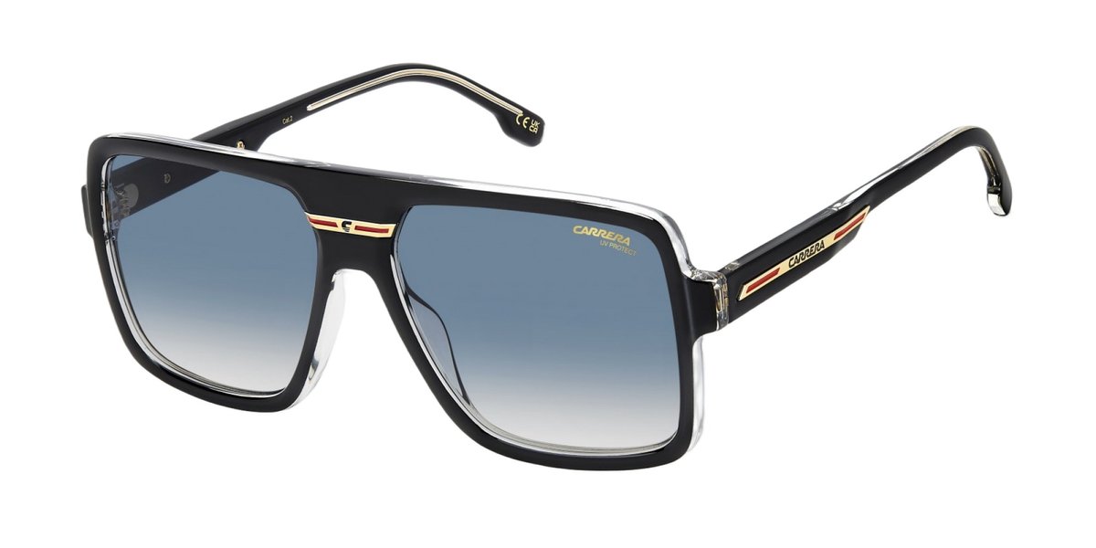 Carrera VICTORY C 09/S BLACK CRYSTAL/DARK BLUE SHADED 59/16/145 Herrenbrillen Zonnebrillen