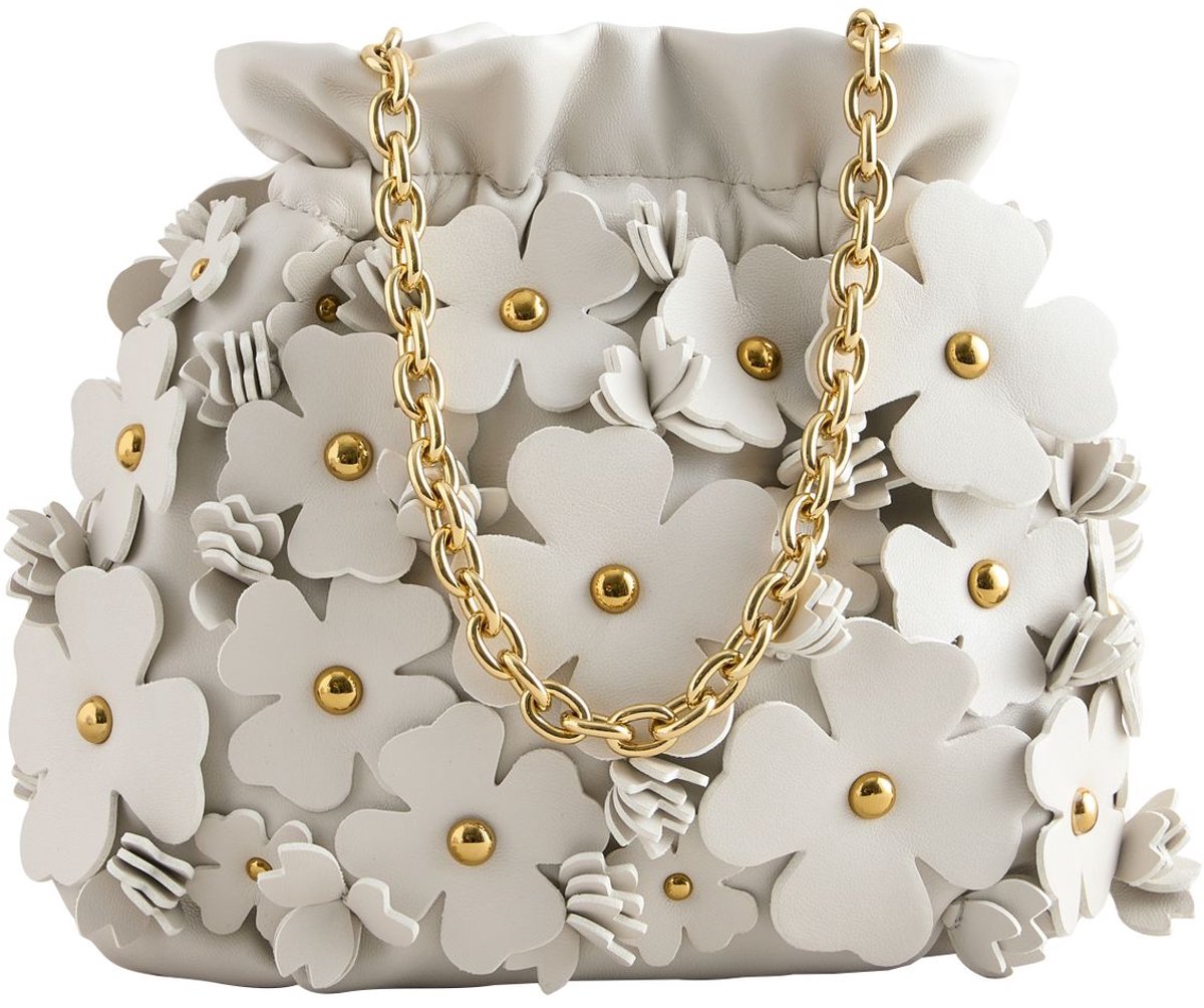 Next - Dames - Buckettas met bloemdetail - Wit