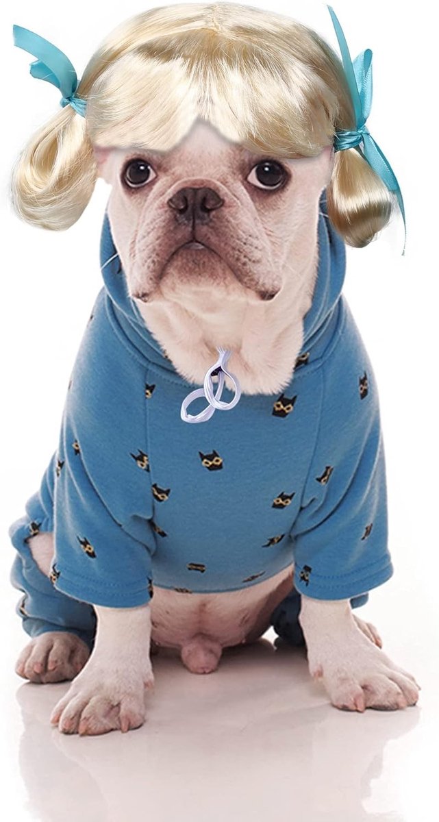 Grappige Synthetische Hondenkap, Haar Kostuum voor Kleine Honden en Katten, Ideaal voor Feestjes en Fotoshoots