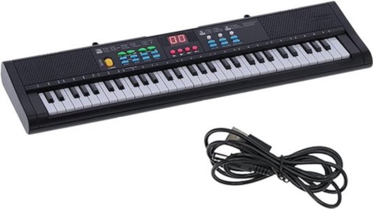 Bol.com Thuys - Luxe Elektrische Piano – Keyboard – voor Beginners & Gevorderden – Leermodus – Inclusief Karaokeset – Multifunct... aanbieding