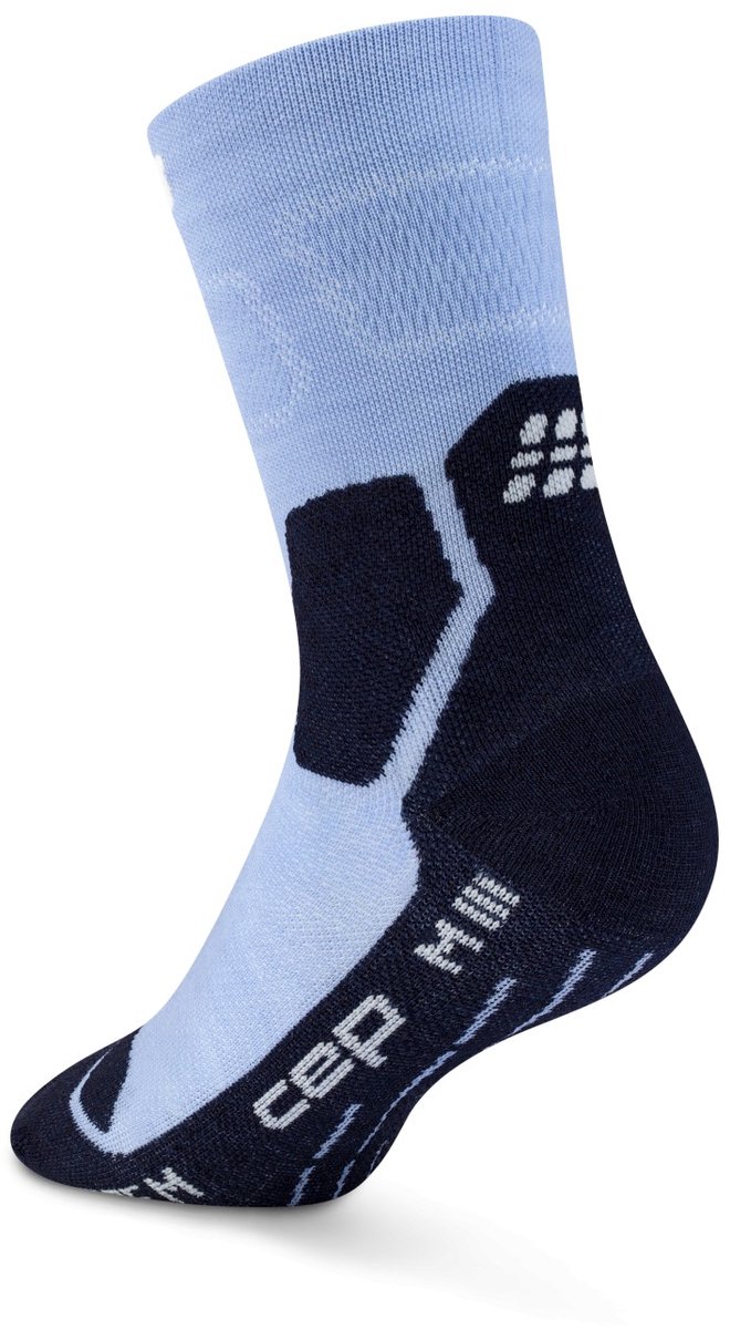 CEP Hiking Light Merino Mid-Cut Compressie – Dames 34-37 Lichtblauw/donkerblauw