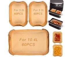Bakpapier Voor Heißluftfriteuse Airfryer Ninja Foodi Flexdrawer/AF500EU – 180 Stuks – Levensmiddelveilig – Antiaanbak – Vetafstotend – Waterdicht – Hittebestendig – Voor Ninja Foodi FlexDrawer 10,4L