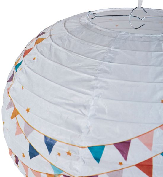 Ostaria hanglamp luchtballon - kinderkamer - multi - kunststof - D30 x H45 cm - lampion lamp van OSTARIA — afbeelding 3