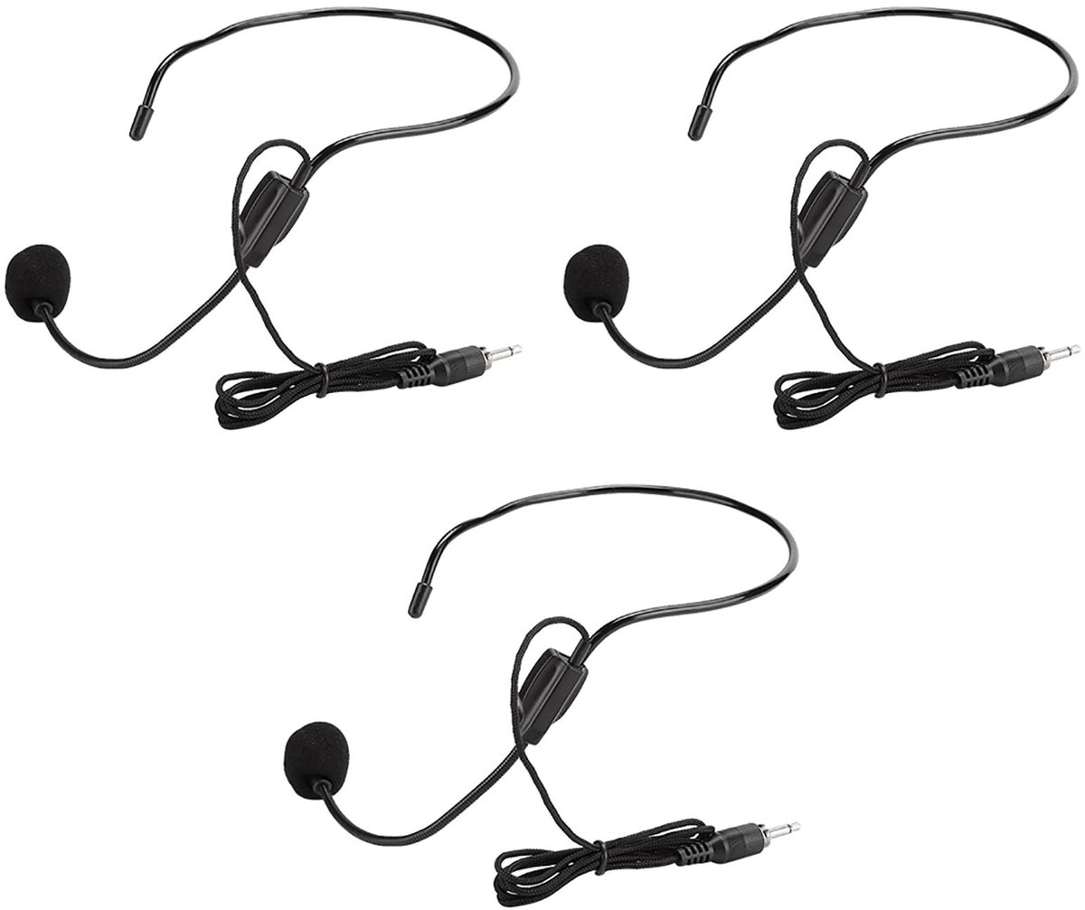 Dailygoody - Bekabelde Hoofdtelefoonmicrofoon - Condensatormicrofoon - Premium geluidskwaliteit - 3 stuks - Veelzijdig Gebruik - Ideaal voor lezingen ...