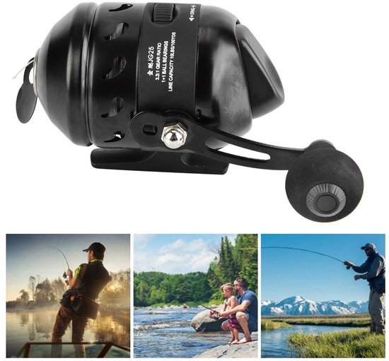 Dailygoods - Visserij-reel - Casting Spinning Reel - Zwart - Gesloten Vismolen - Geschikt voor Zee en Zoetwater Vissen - Lichtgewicht en Duurzaam van Dailygoods — afbeelding 4