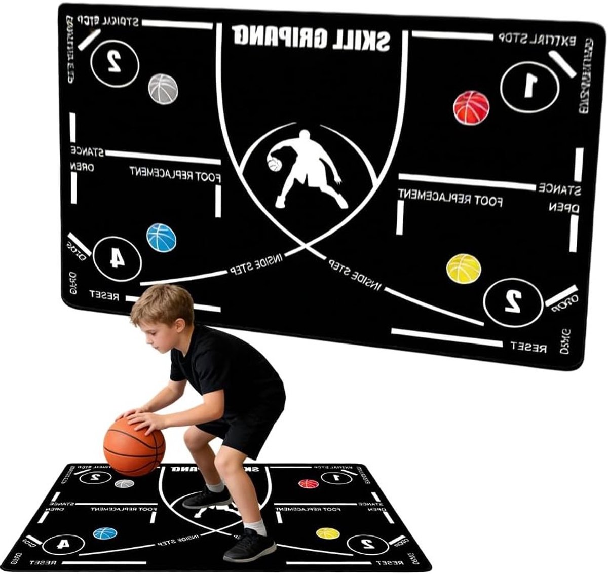 Grote Antislip Trainingsmat voor Basketbal - Ideaal voor Dribbelen, Oefeningen en Sporttraining Thuis