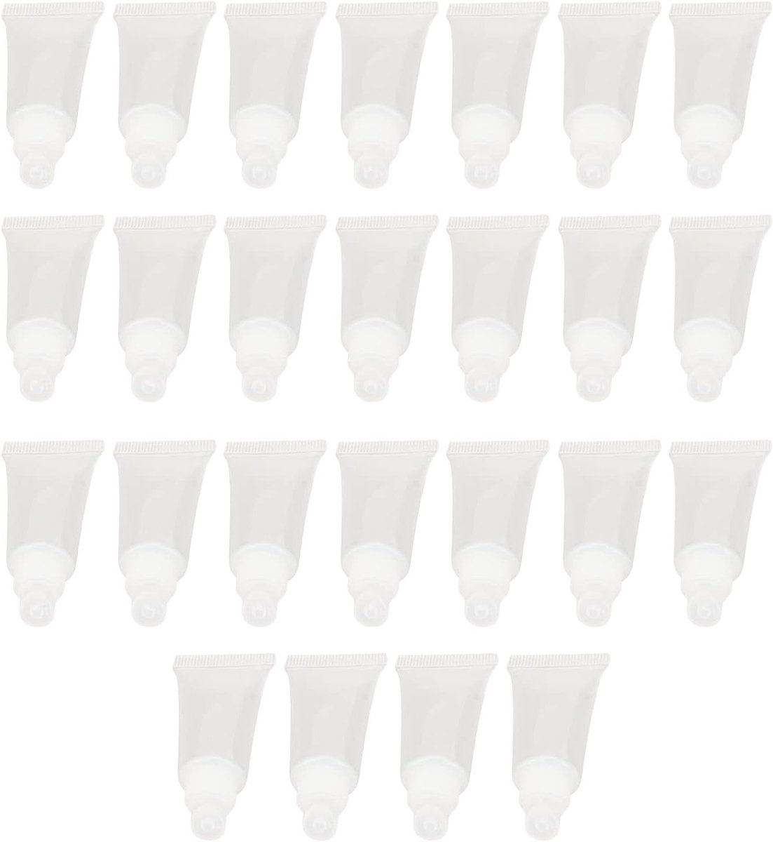 25 Stuks 5Ml Lipgloss Tubes - Duidelijke Herbruikbare Mini Lege Verpakkingen voor Cosmetica, Make-up en Reizen, Ideaal voor Shampoo en Bodylotion