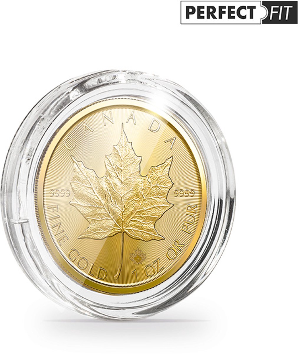 ULTRA PERFECT FIT - Muntcapsule - Perfect passende muntcapsules voor 1 ounce Maple Leaf Gold (30,00 mm), verpakking van 100 stuks