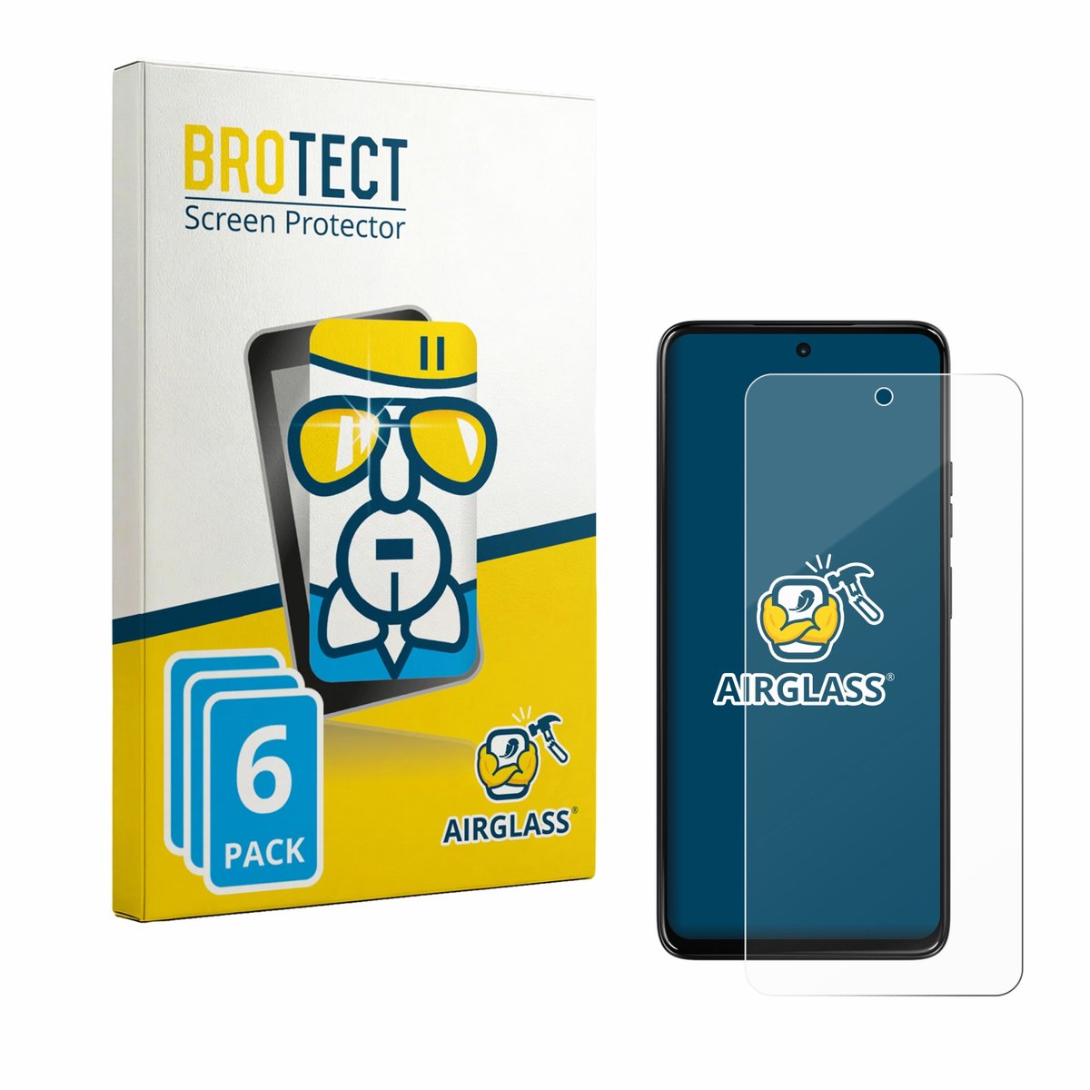 Screenprotector 6 Stuks voor Motorola Moto G37 Beschermglas transparant