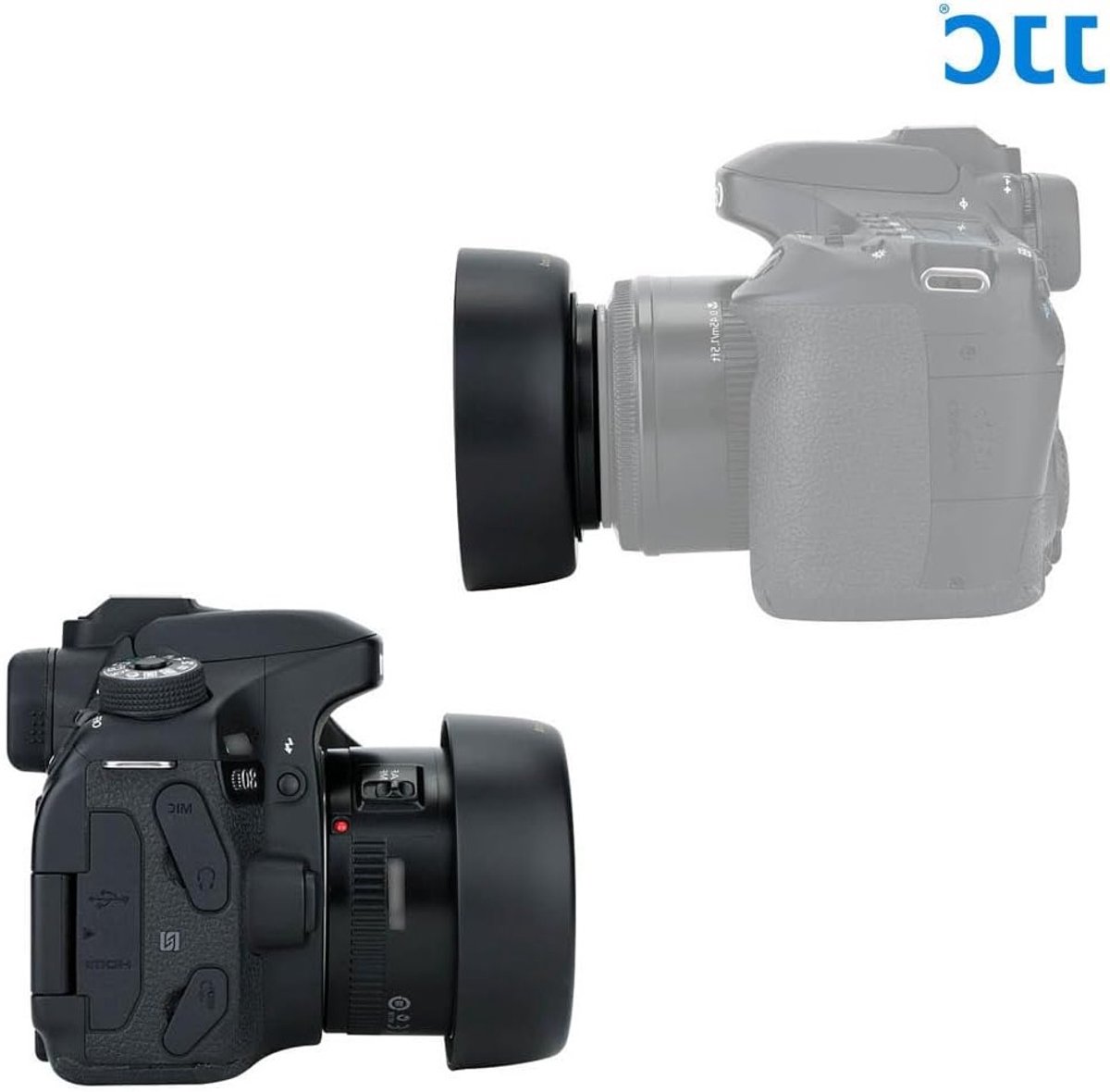 Reversible Lens Hood Shade Protector 52mm voor Canon EF 50mm F1.8 thumbnail 6
