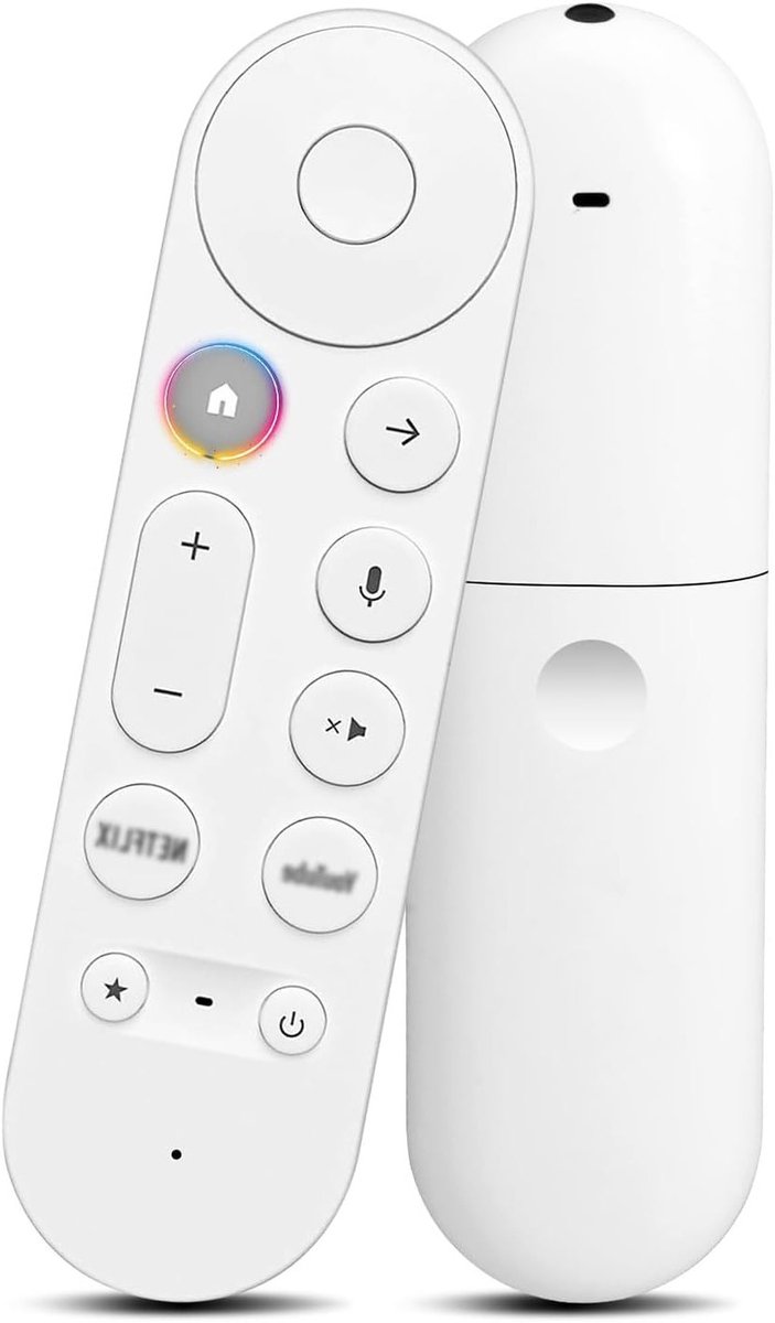 Ergonomische afstandsbediening met spraakbesturing, eenvoudig te koppelen en geschikt voor Chromecast en Google TV Streamer (4K & HD)