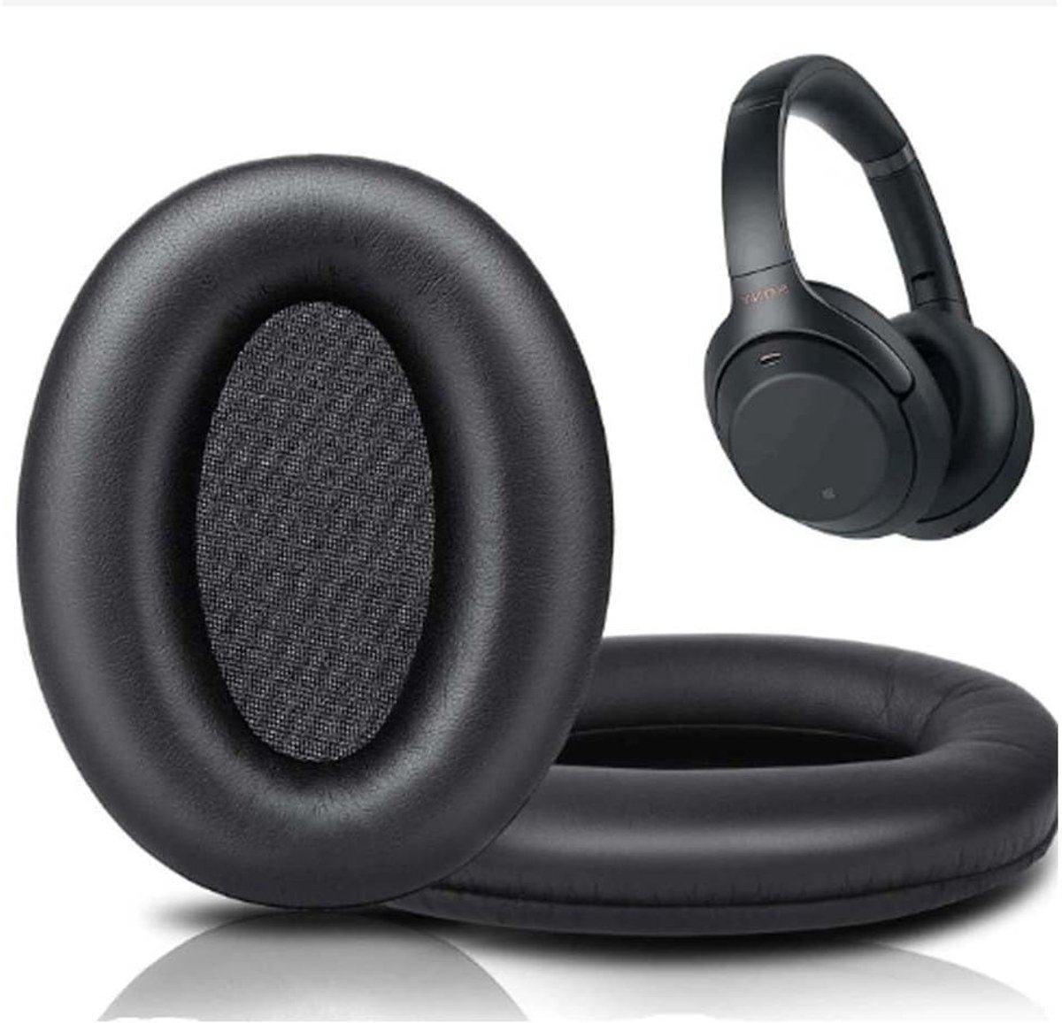 Comfortabele Oorkussens voor Noise Cancelling Hoofdtelefoons, Zacht Leer en Geheugenfoam voor Verbeterde Geluidsisolatie en Draagcomfort (Zwart)