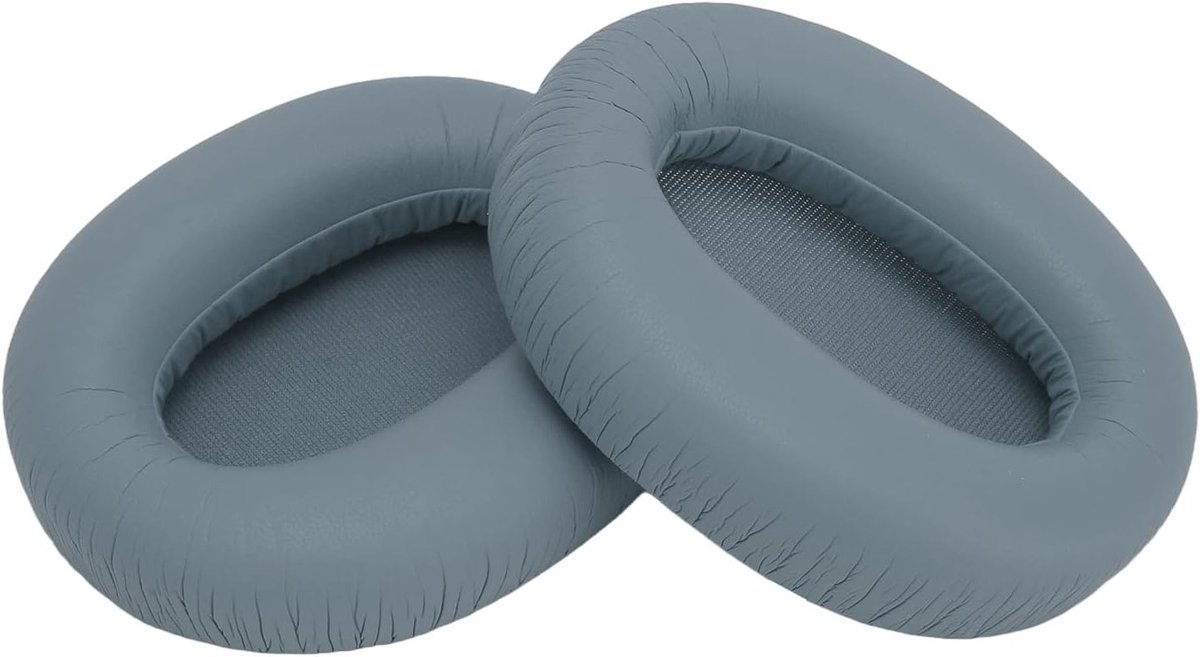 Vervangende Oorkussens voor Noise Reduction Hoofdtelefoons, Geheugenfoam en Kunstleer, Ideaal voor Gamers en Muziekliefhebbers (Blauw Grijs)