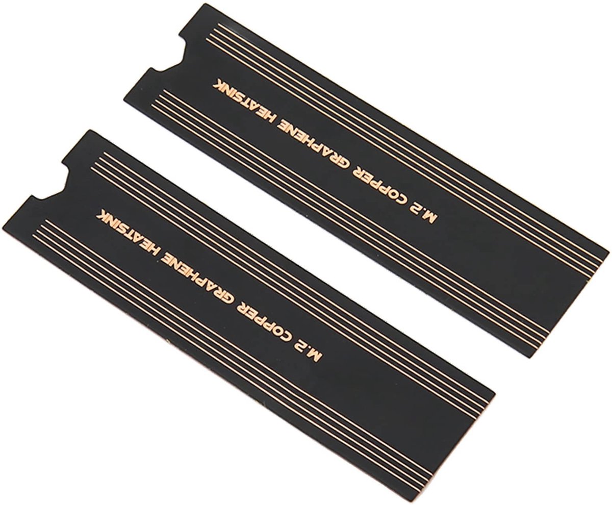 Dailygoody - M.2 SSD Koellichaam - Thermisch Geleidende Materiaal - 2 Stuks - Grafeen en Koper - Verbeterde Koeling - Geschikt voor Laptopgeheugen - G