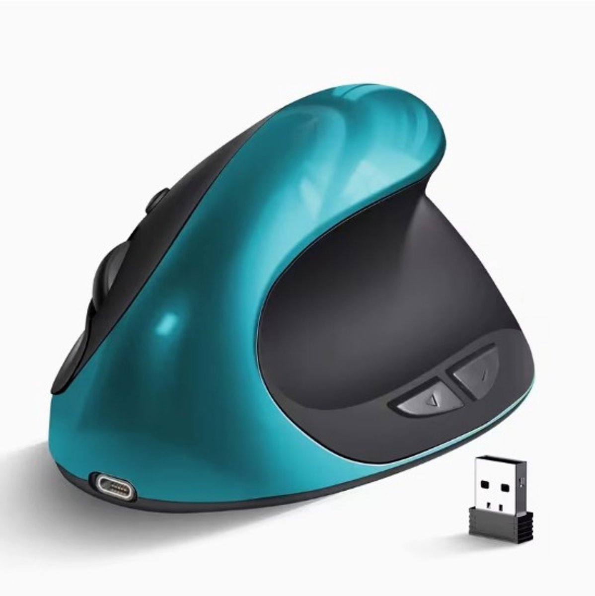 Ergonomische Draadloze Verticale Muis – Groen Comfort Design