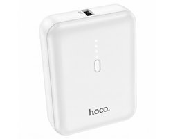 Hoco Mini Powerbank 5000 mAh - Compacte Noodlader - Met LED Indicator - Ideaal voor Telefoon & Draadloze Oortjes - Wit